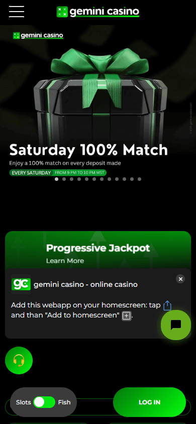 Gemini Casino Mobile screenshot